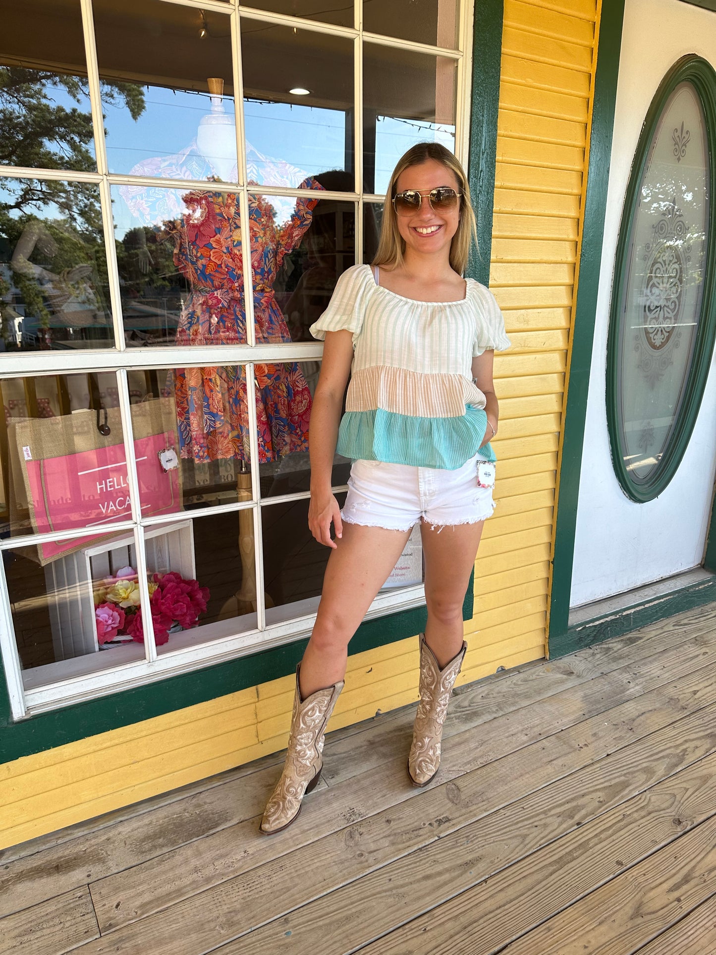 Striped Tiered Top