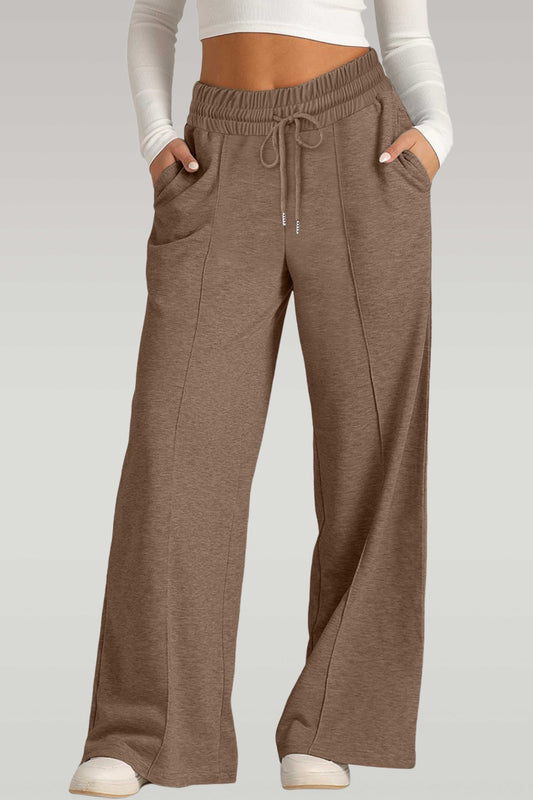 Brown Wide Leg Sweatpants