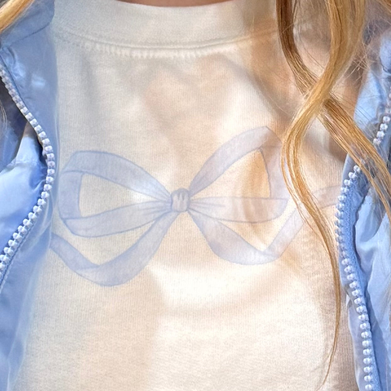 Just Bow-tiful Sweatshirt with Blue Bow