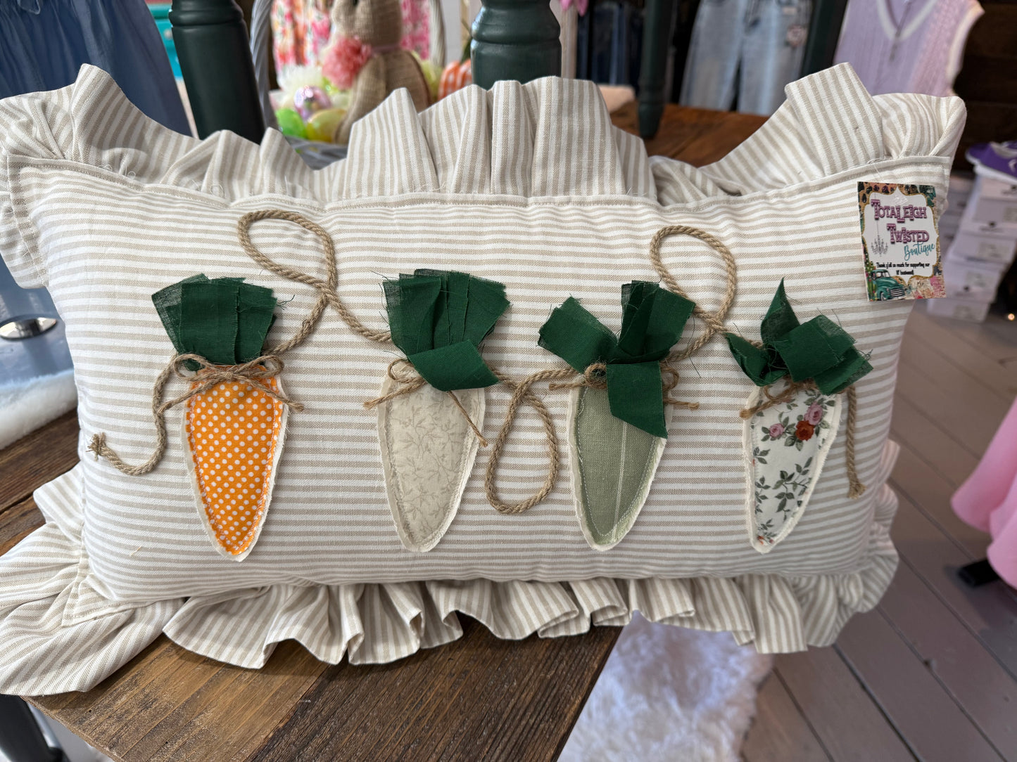 Carrot Ruffle Pillow