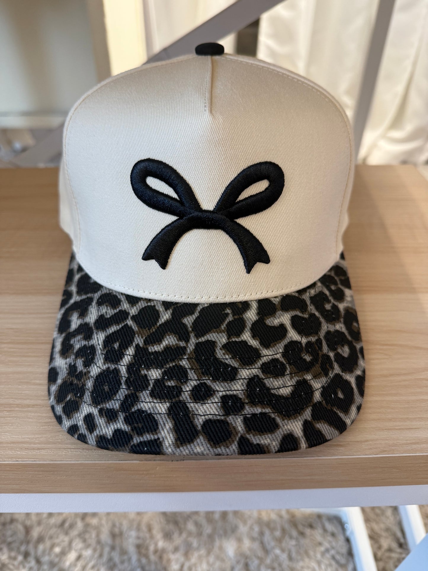 Leopard w/ Black Bow Trucker Hat