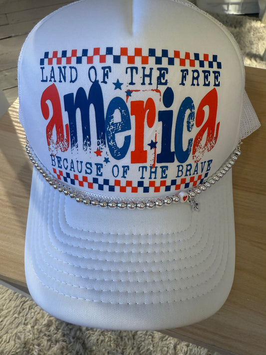 America Home Of The Brave Trucker Hat