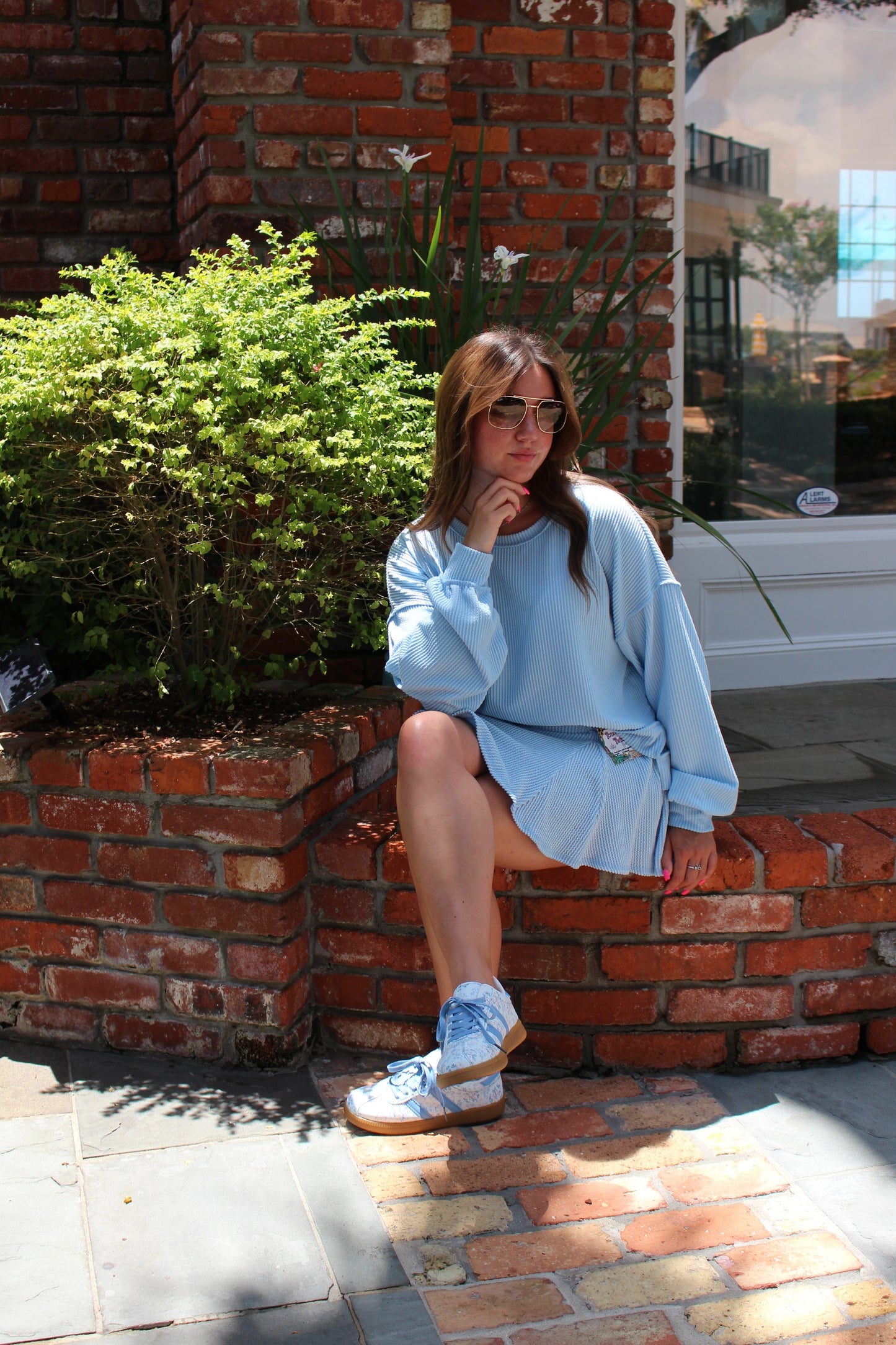 Icy Blue Sweatshirt and Skort Set