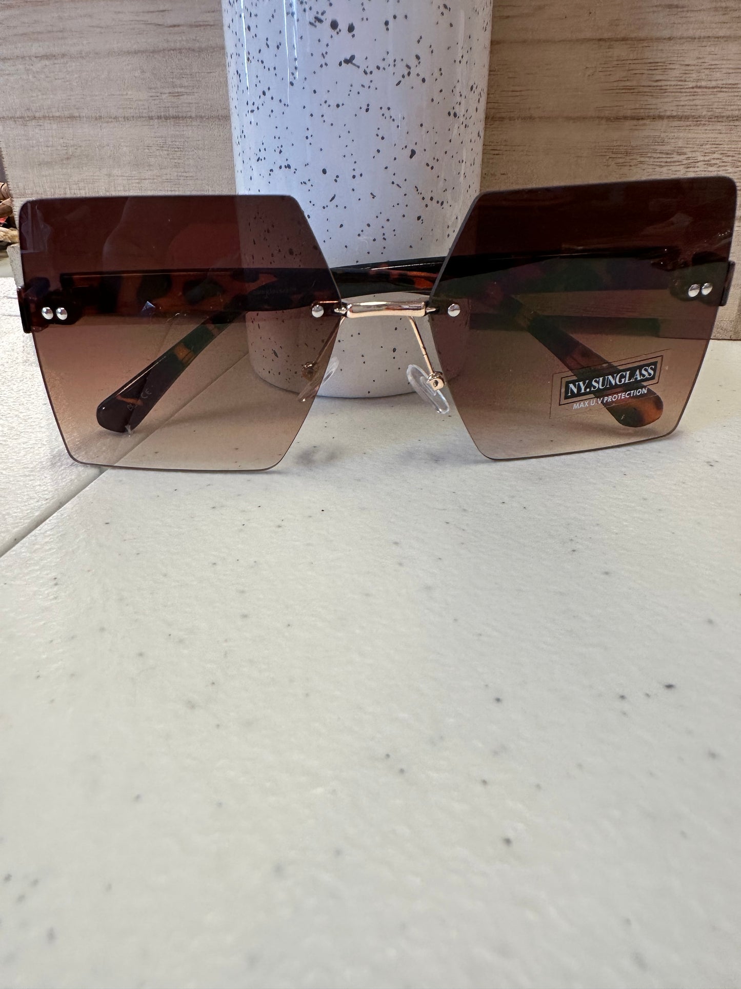 Statement Brown Square Sunnies