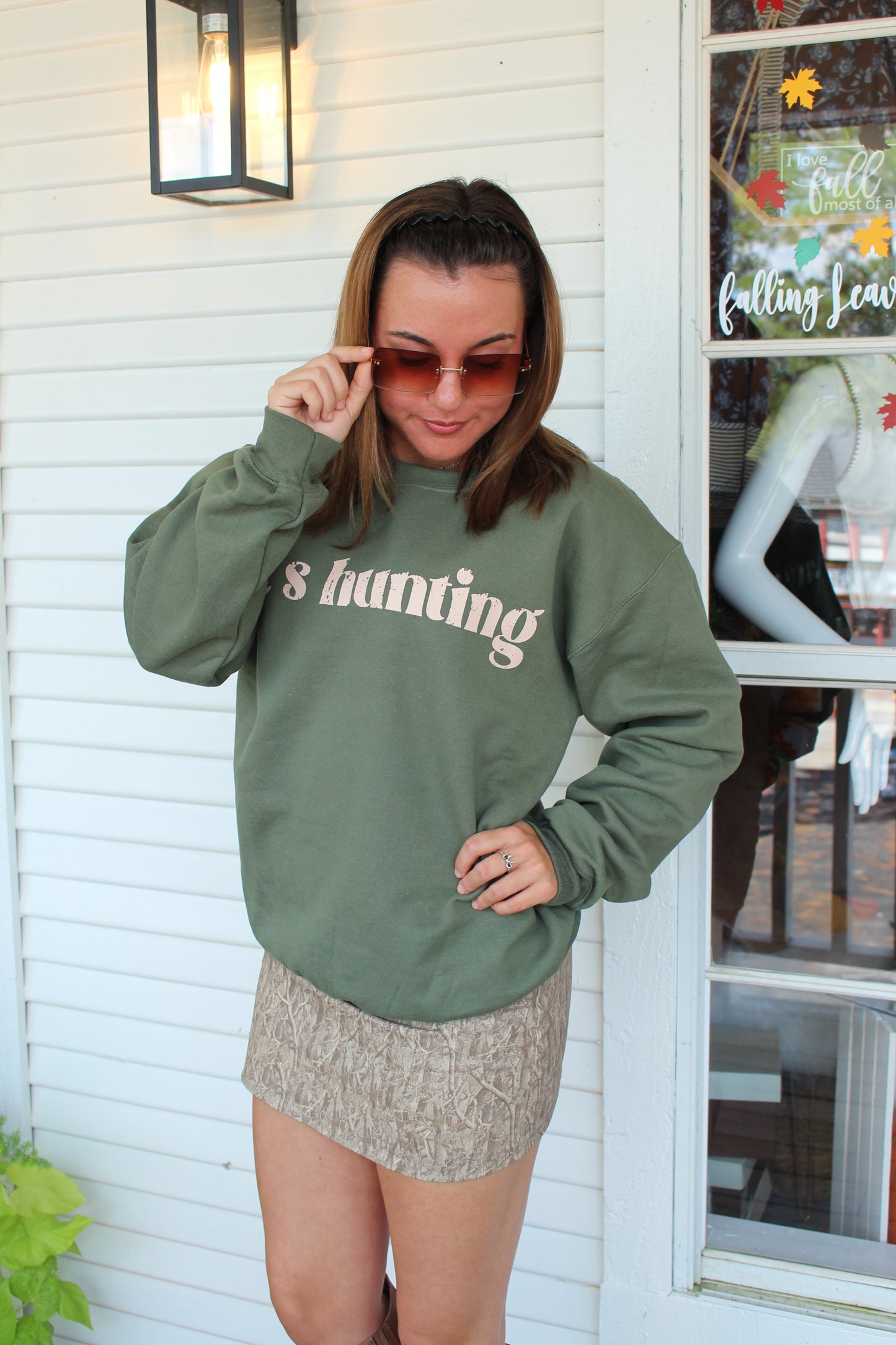 He's Hunting Sweatshirt