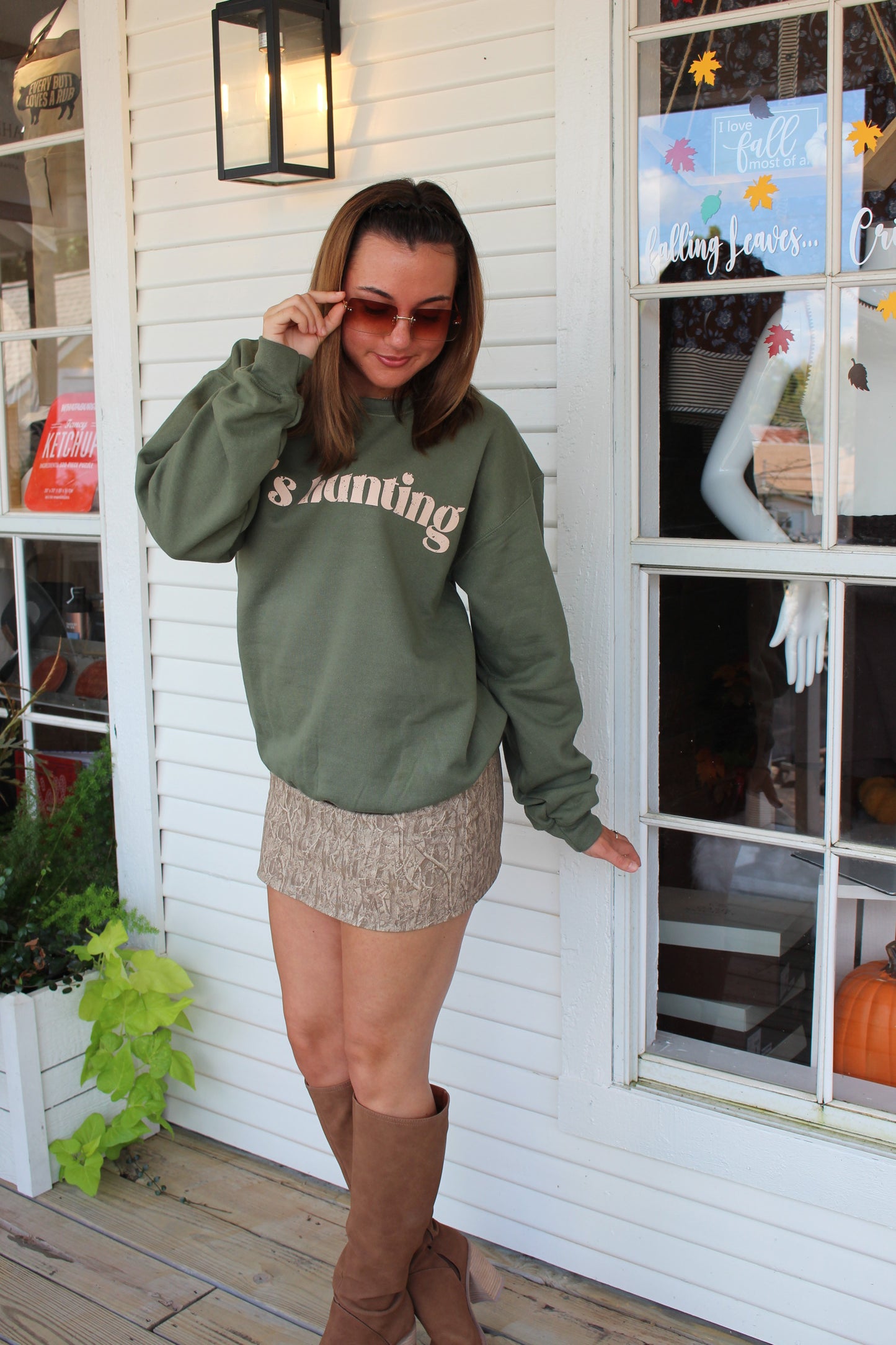 He's Hunting Sweatshirt