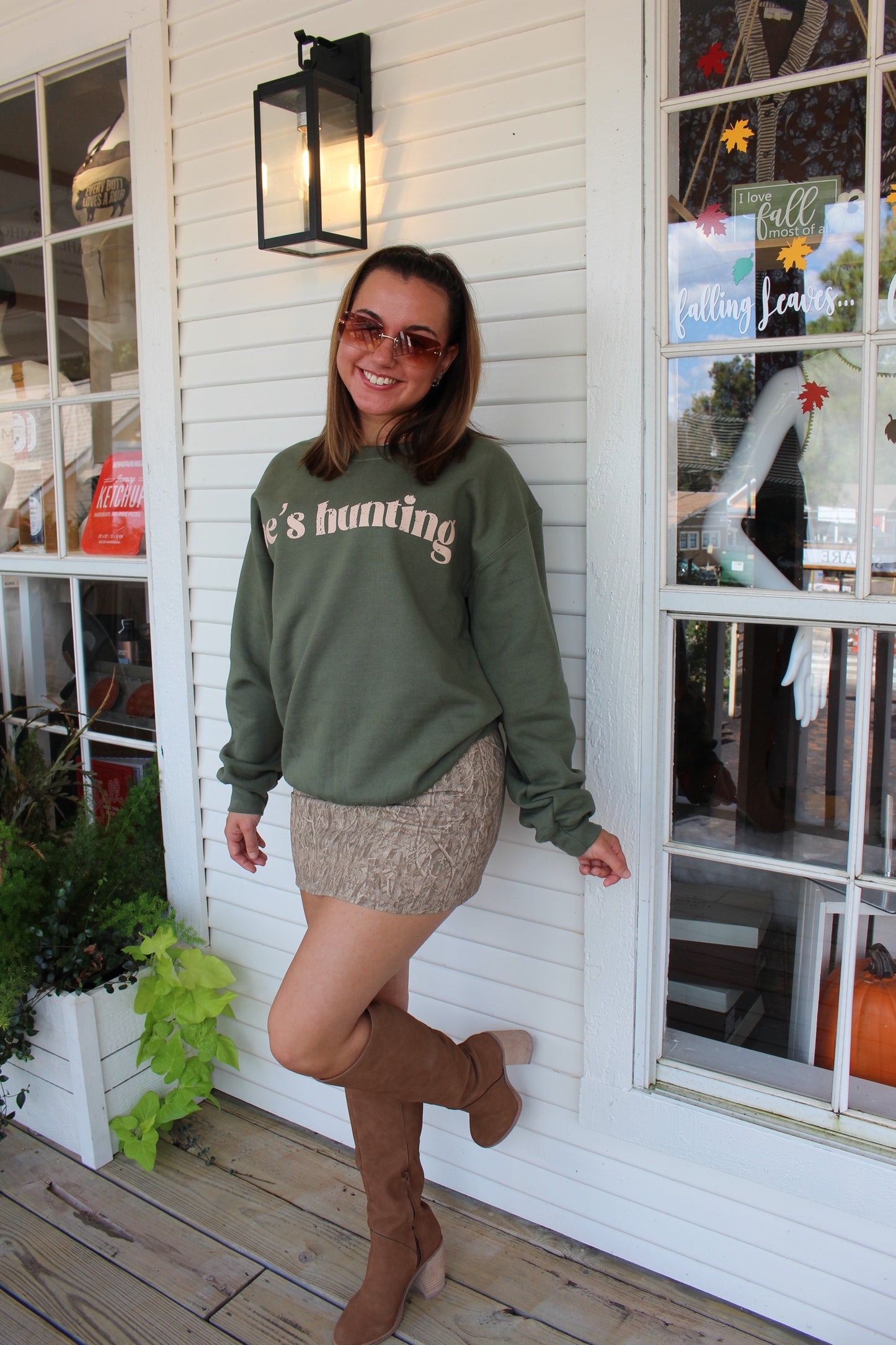 He's Hunting Sweatshirt