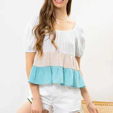 Striped Tiered Top