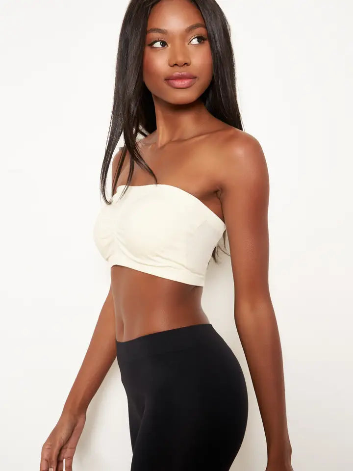 White Bandeau Top