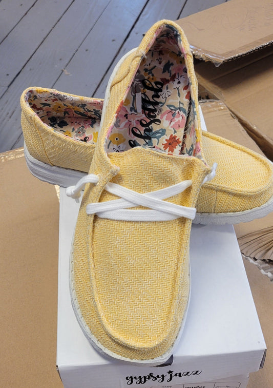 Yellow Rosa Gypsy Jazz Shoes