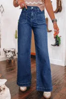 Sail Blue Wide Leg High Waist Jean