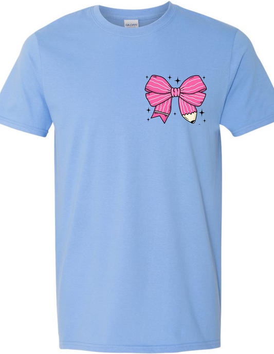 Pink Pencil Bow Tee