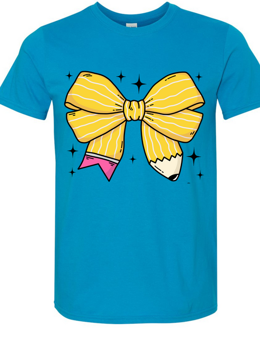 Yellow Pencil Bow Tee