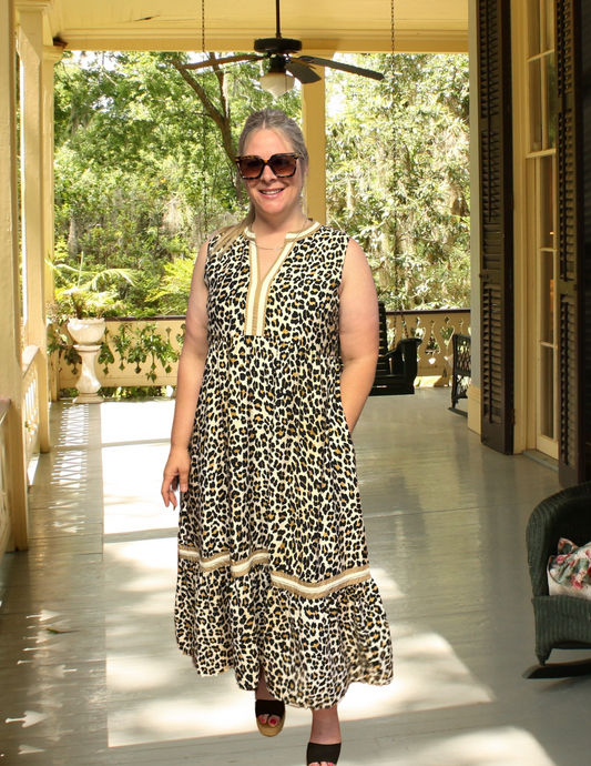 Leopard Midi Dress - Curvy