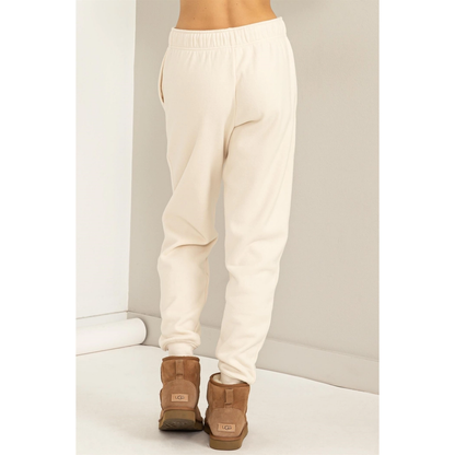 Cream Leisure Moment Joggers