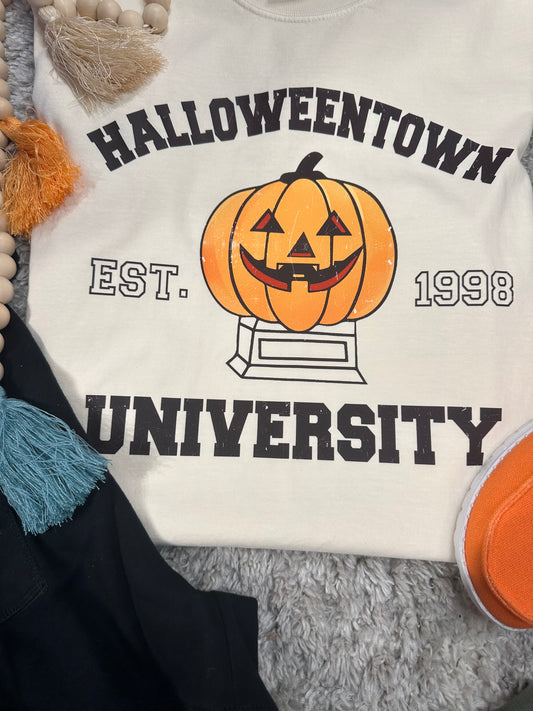 Ivory "Halloween University" Tee