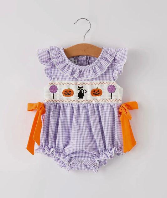 Halloween Bow Infant Romper