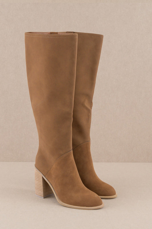 Brown Knee High Heel Boots