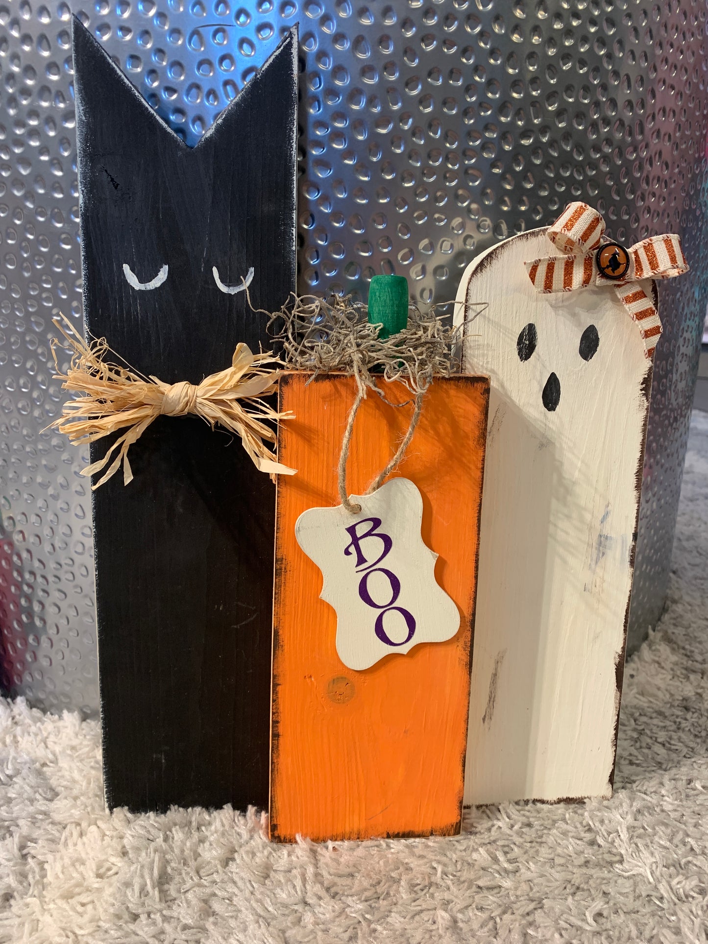 "Boo Trio" Wooden Décor