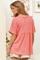 Coral Short Sleeve Top - Curvy