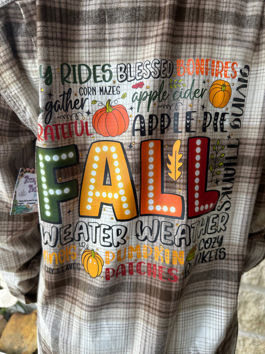 Limited Edition" Just a Girl Who Loves Fall" Flannels