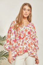 Floral Print Woven Blouse