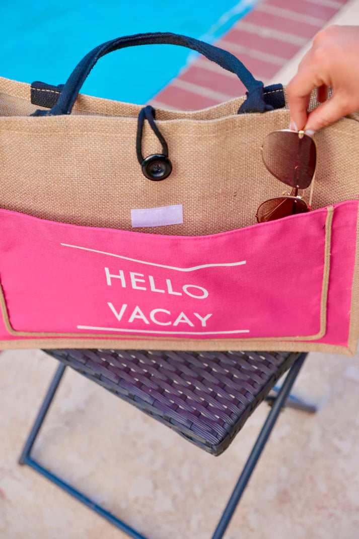 Hello Vacay Beach Bag