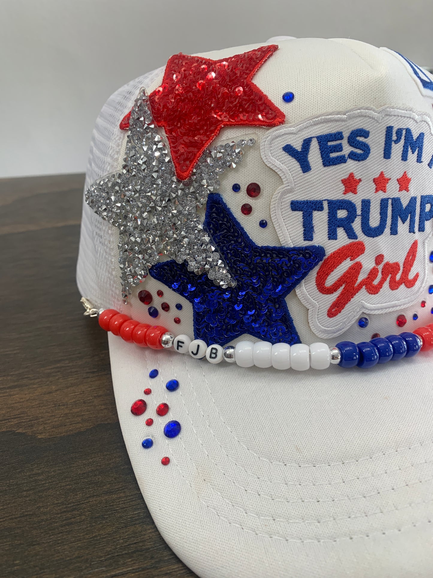 Totaleigh Twisted Trucker Hats - Yes I'm a Trump Girl