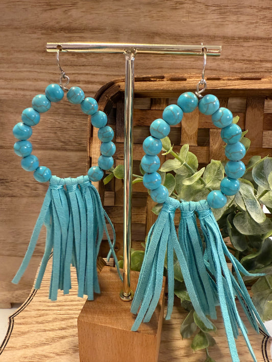 Turquoise Fringe Earrings