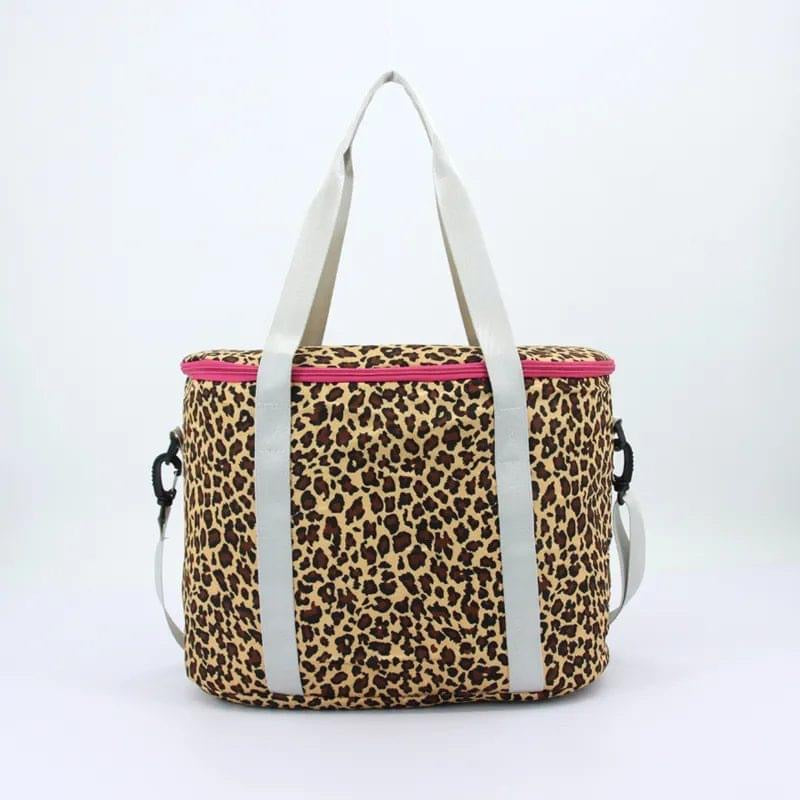 Leopard and Hot Pink Insulated Coolers