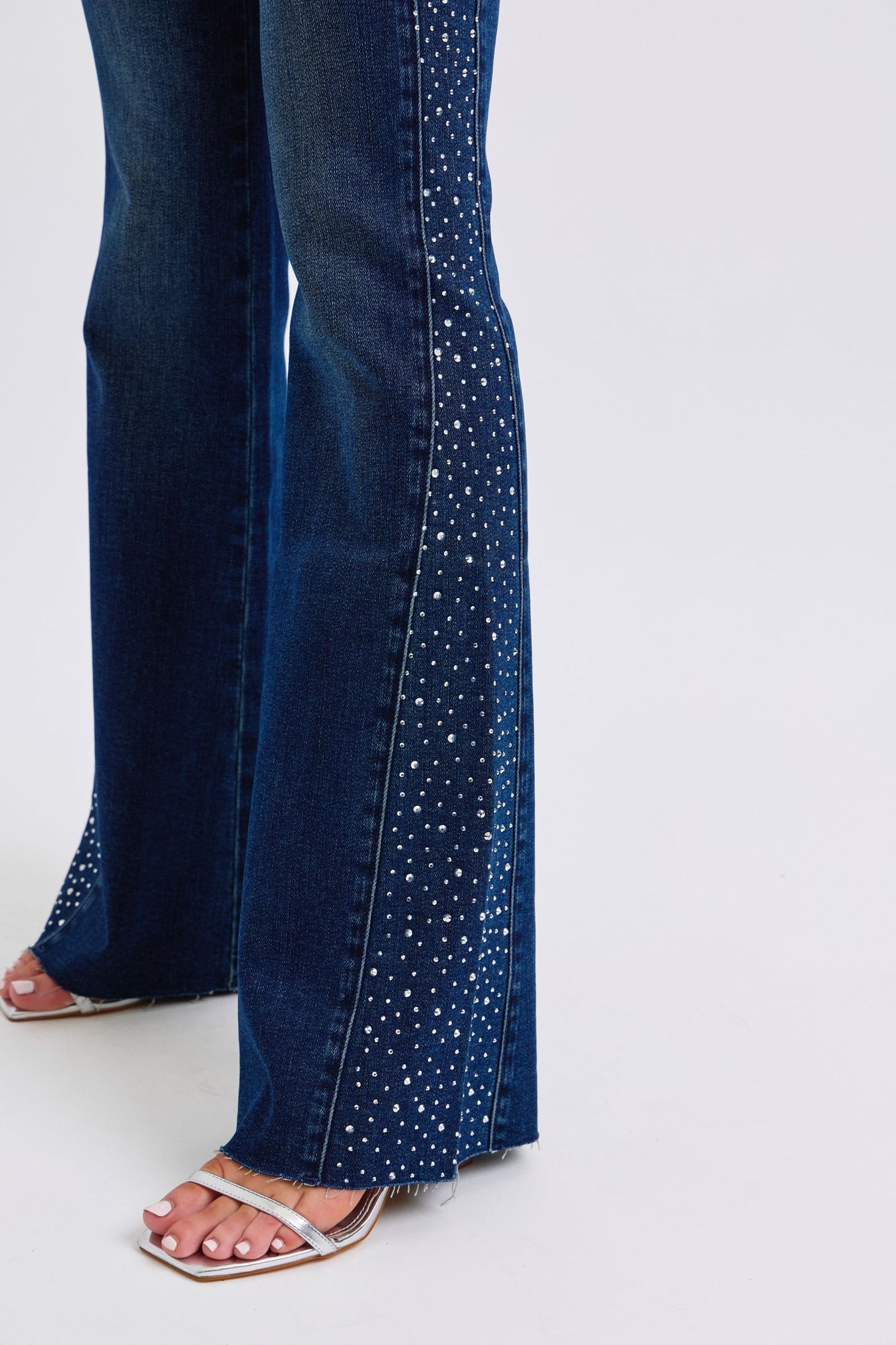 Judy Blue Dark Wash Flare Blingy Jeans