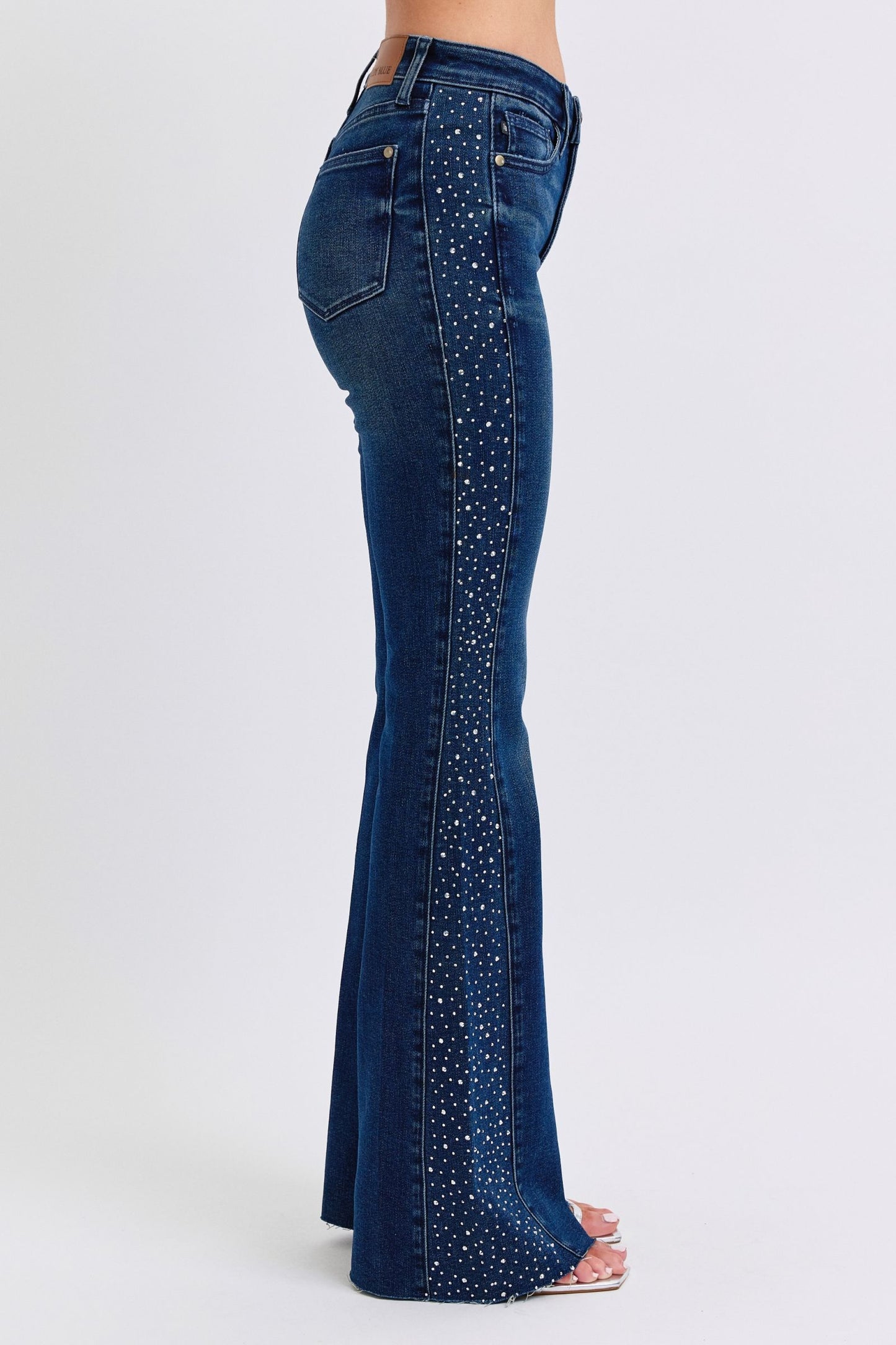 Judy Blue Dark Wash Flare Blingy Jeans