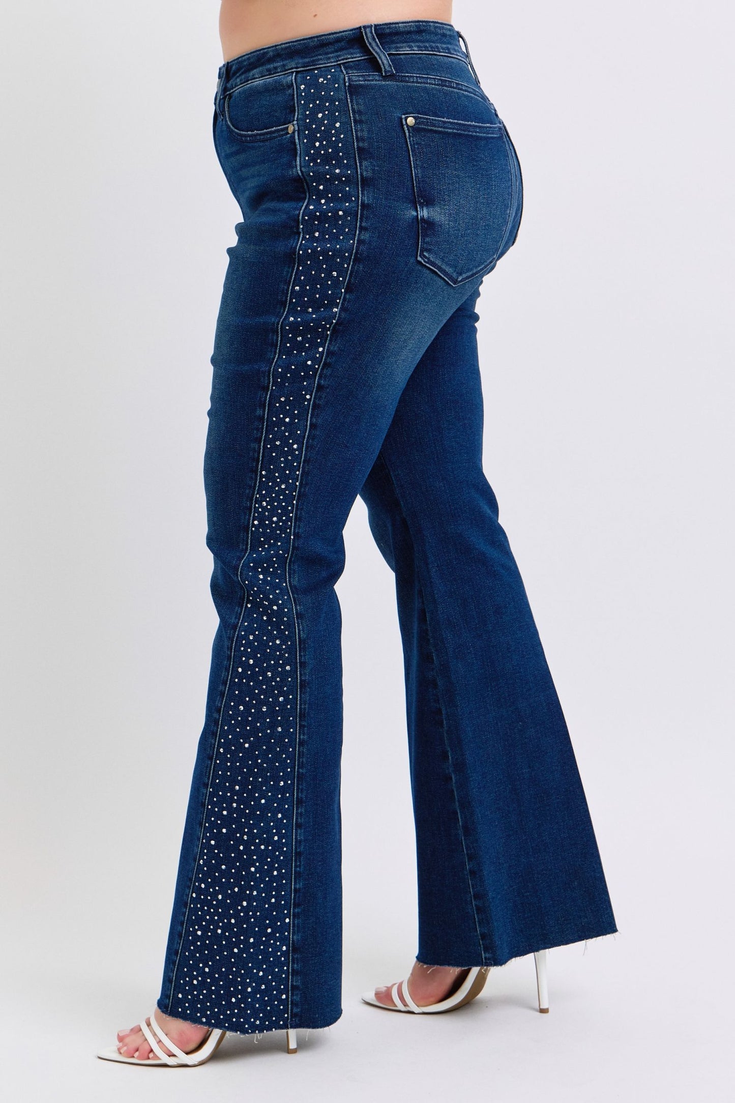 Judy Blue Dark Wash Flare Blingy Jeans