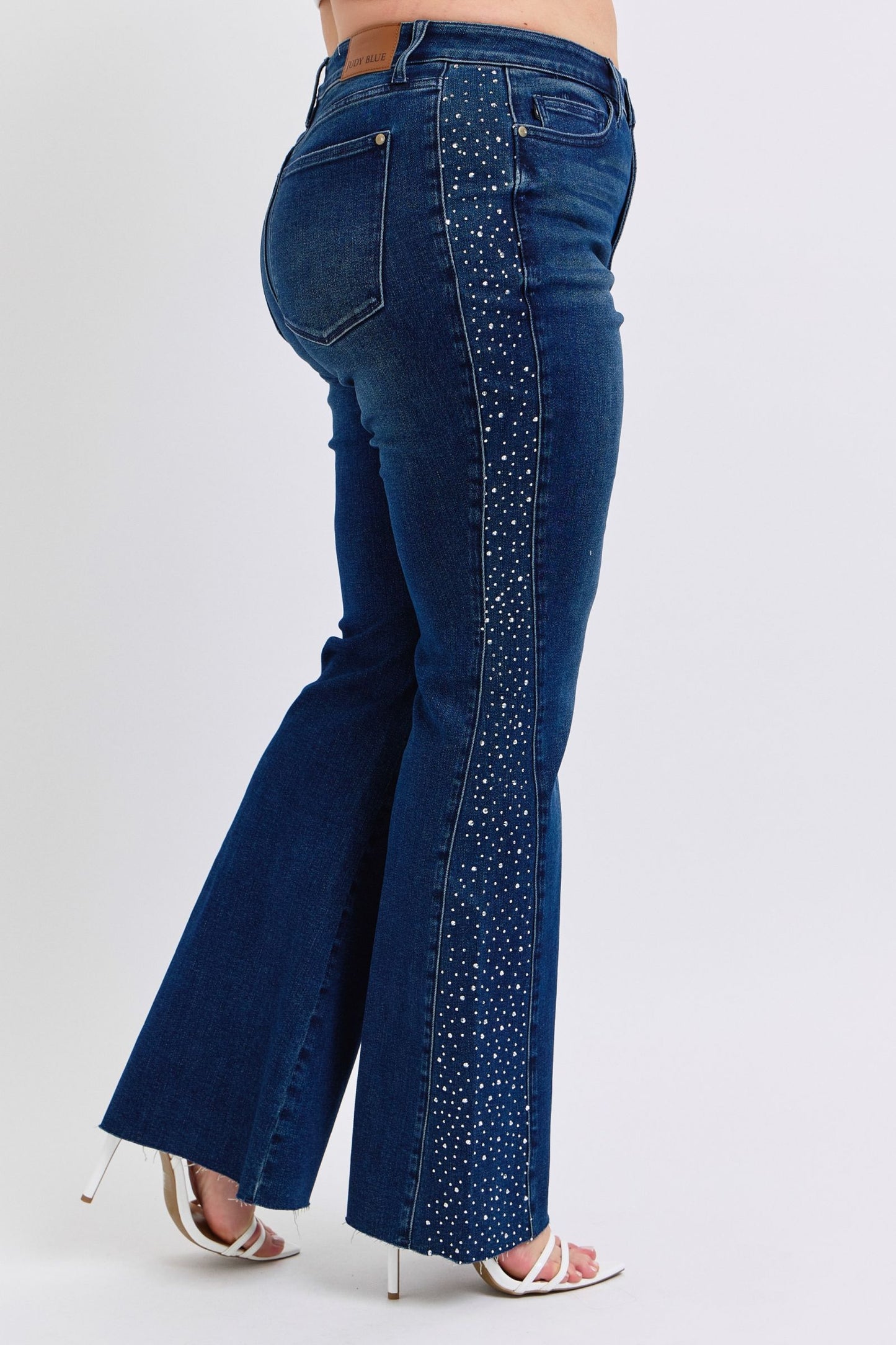 Judy Blue Dark Wash Flare Blingy Jeans