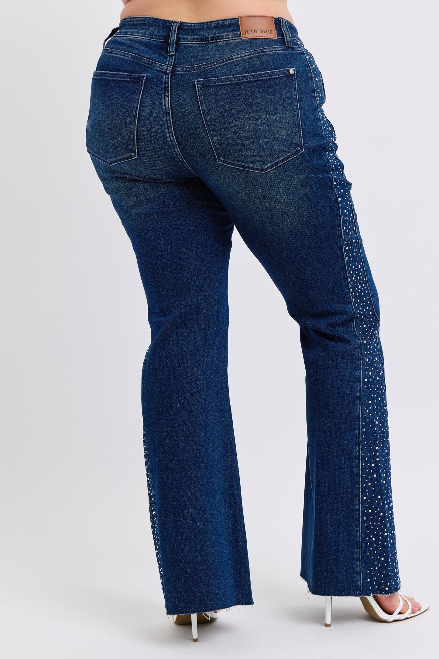 Judy Blue Dark Wash Flare Blingy Jeans