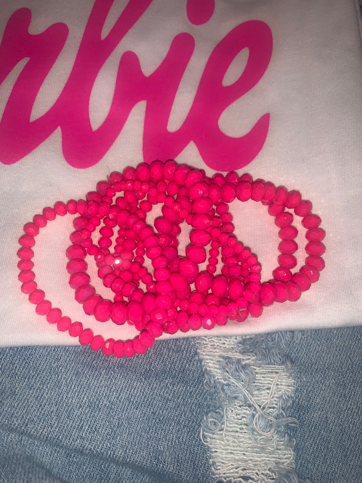 Pink Beaded Bracelet