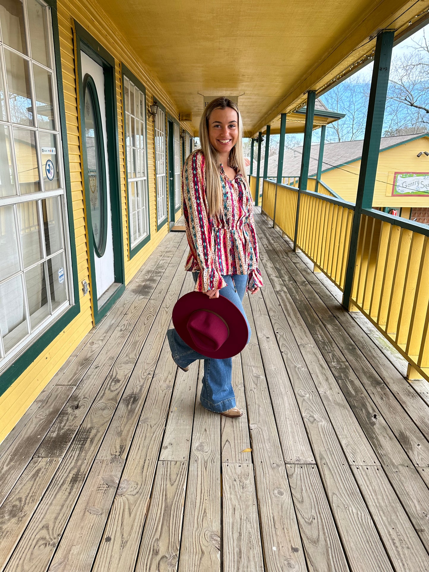 Aztec Western Peplum Blouse