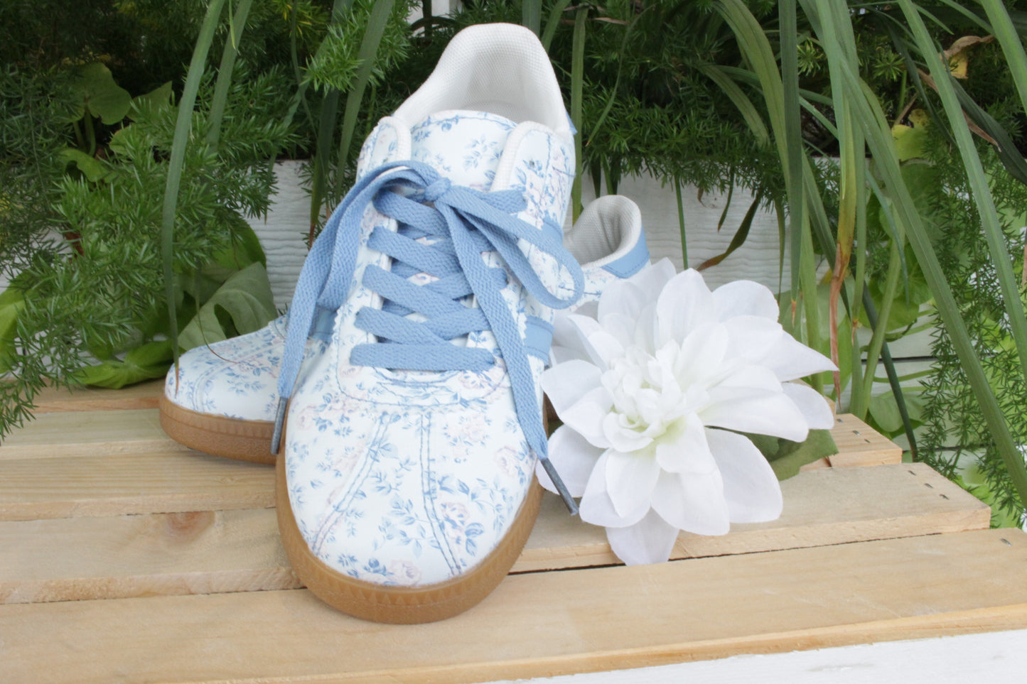 Blue Floral Shoes