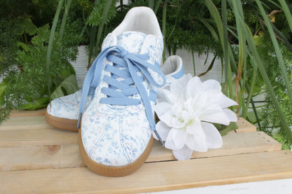 Blue Floral Shoes
