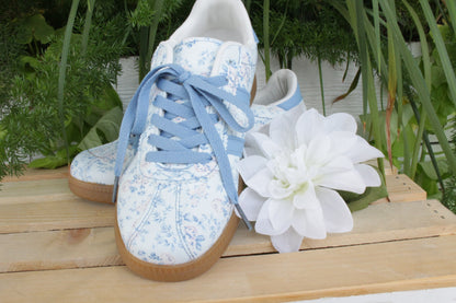 Blue Floral Shoes