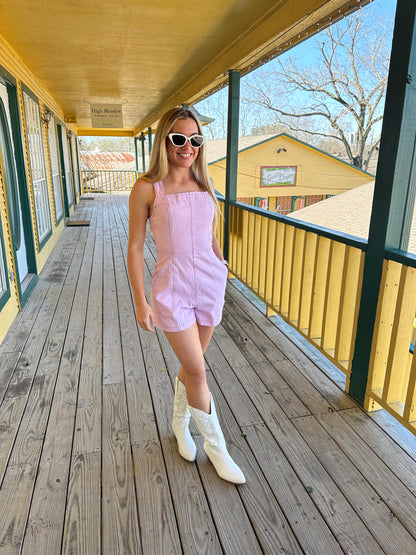 Lilac Romper w/ Back Tie