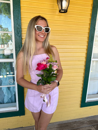 Lilac Romper w/ Back Tie