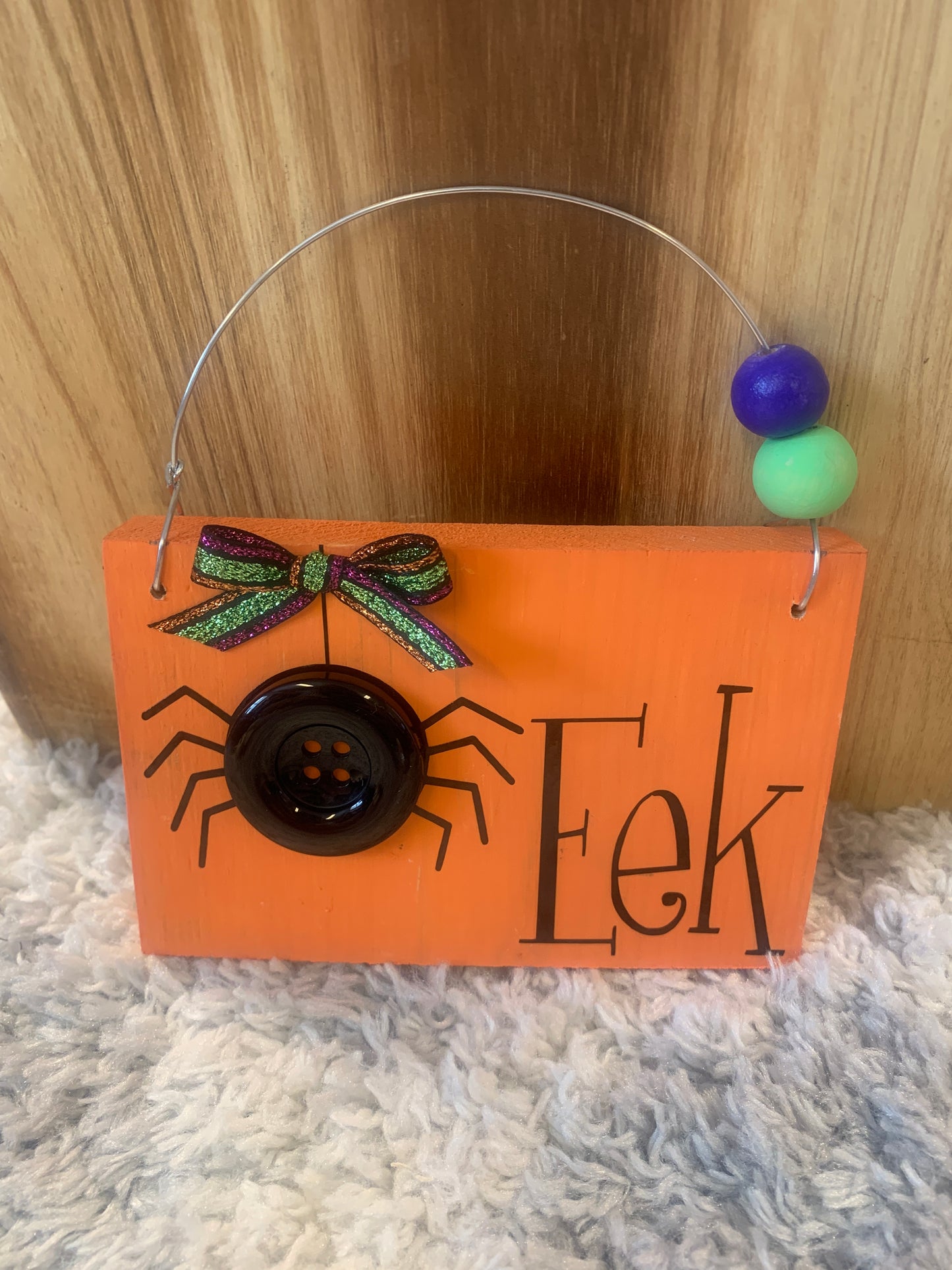 "Eek" Wooden Sign