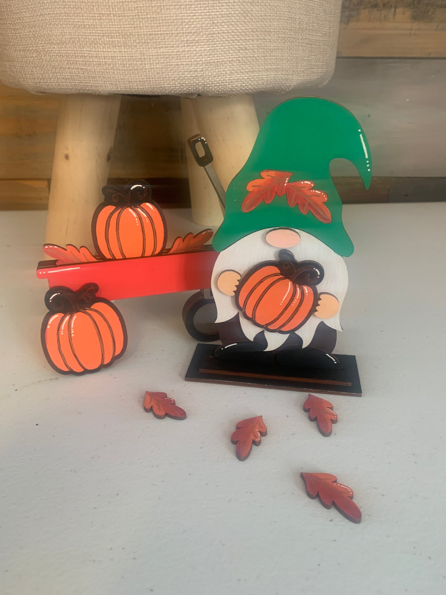 2 pc. Freestanding Fall Gnome Set