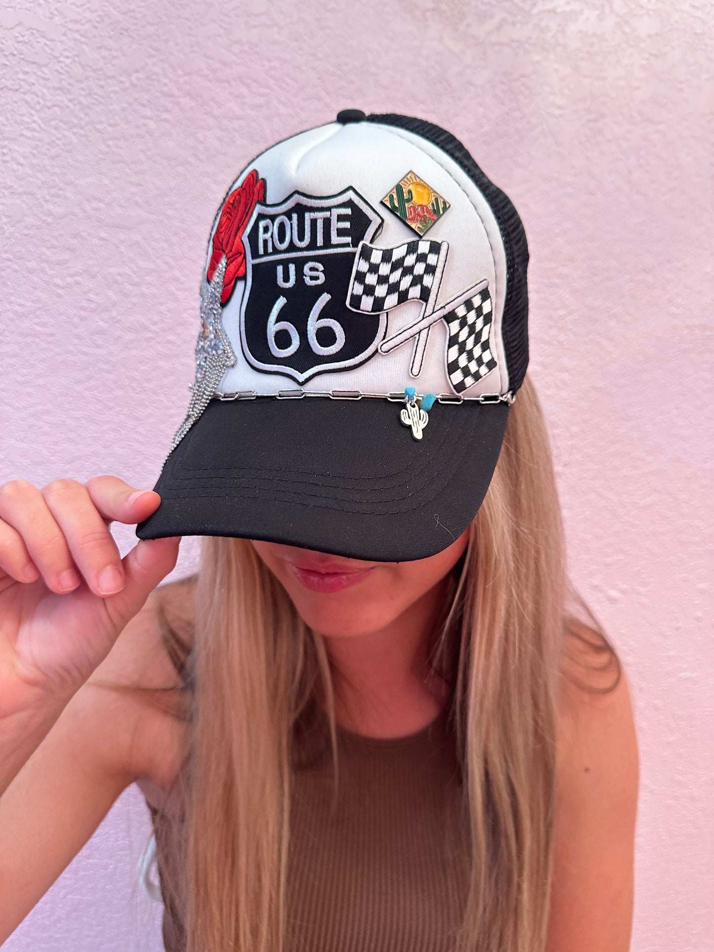 Totaleigh Twisted Trucker Hats - Route 66