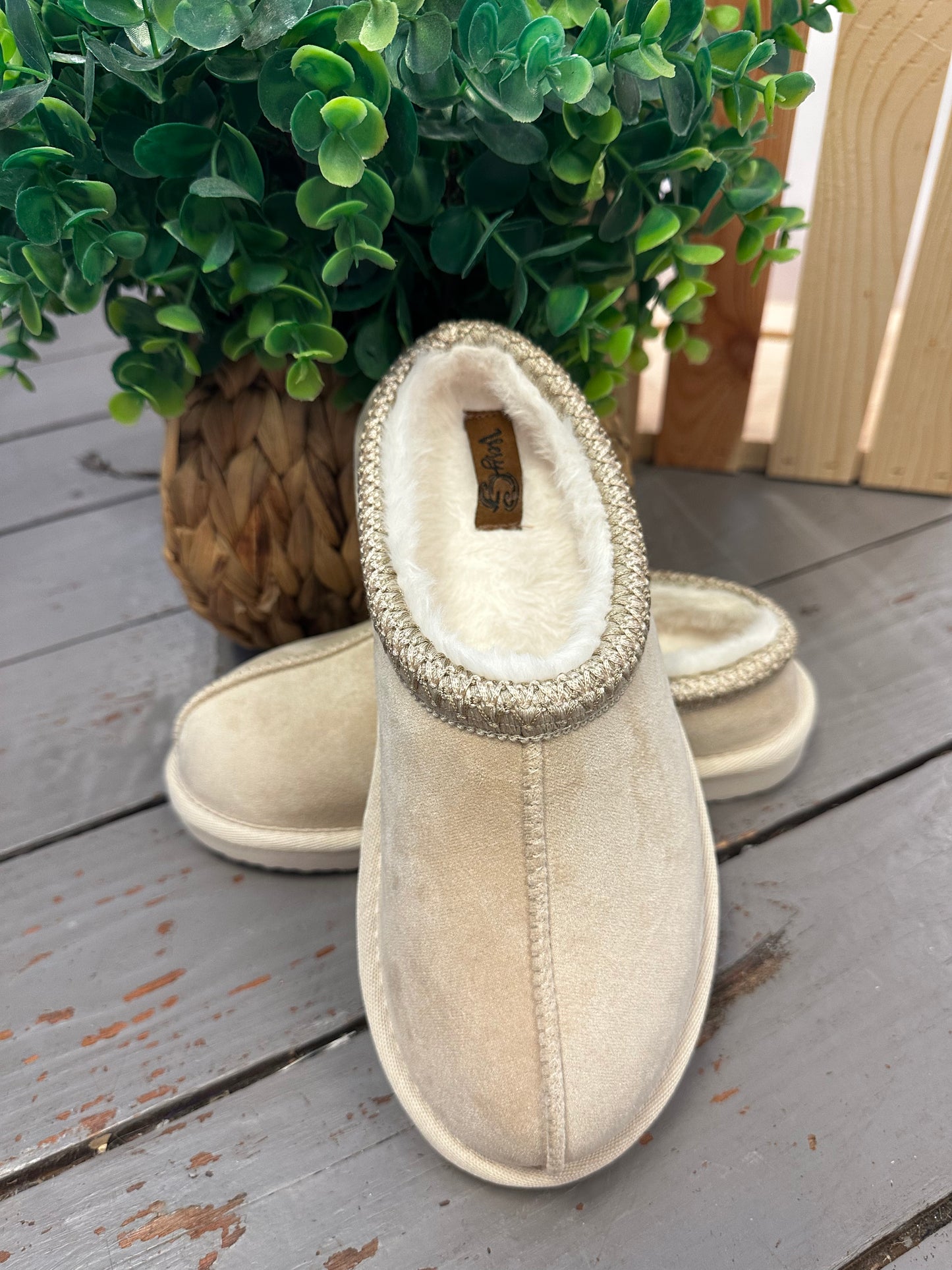 Comfy and Cozy Cream Slippers