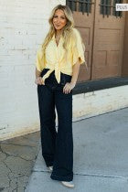 Lemon Button Up - Curvy