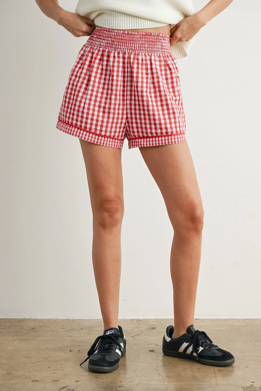 Red Gingham Shorts