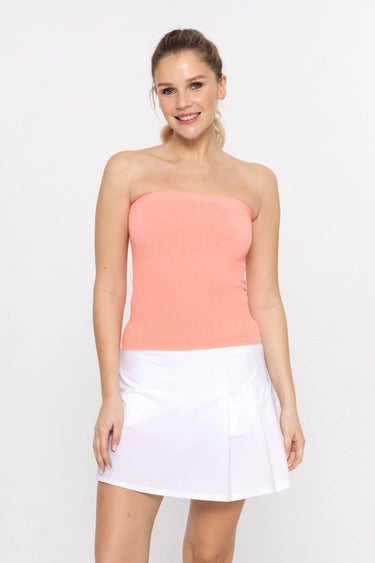 Watermelon Strapless Ribbed Tube Top