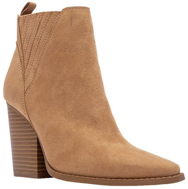 Butterscotch Chunky Heel Ankle Length Booties